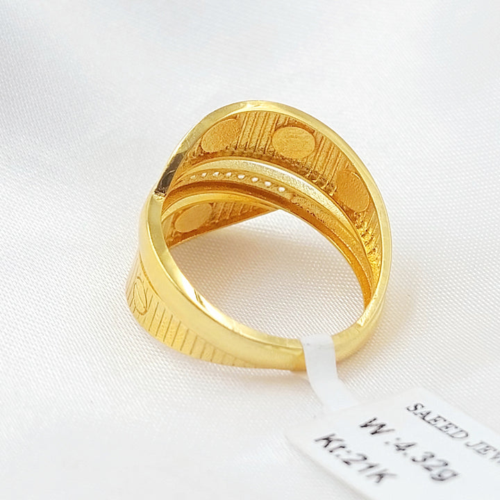 Figaro Ring Made of 21K Gold by Saeed Jewelry 
