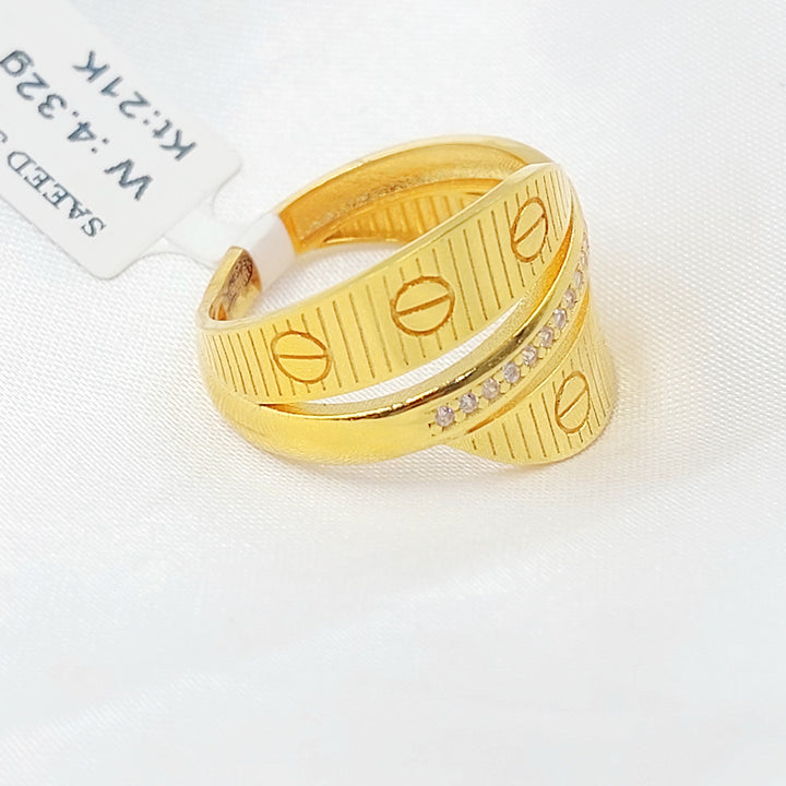 Figaro Ring Made of 21K Gold by Saeed Jewelry 