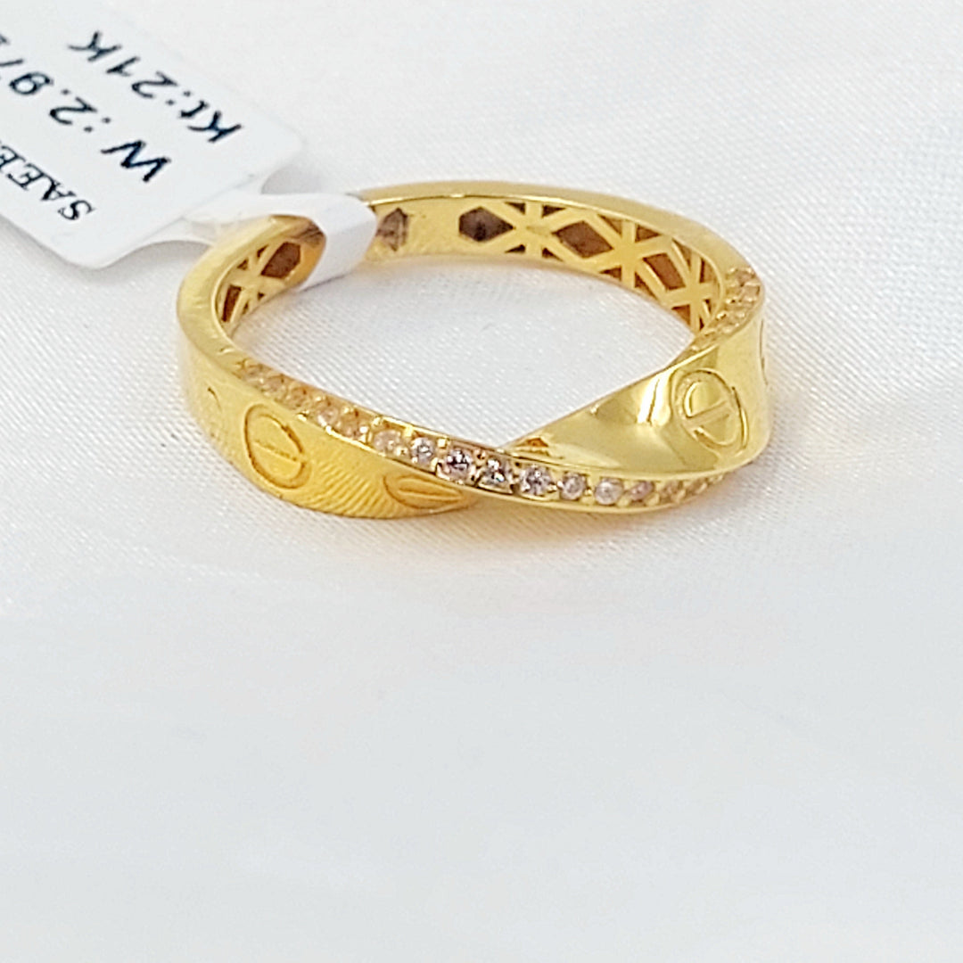 Figaro Ring Made of 21K Gold by Saeed Jewelry 