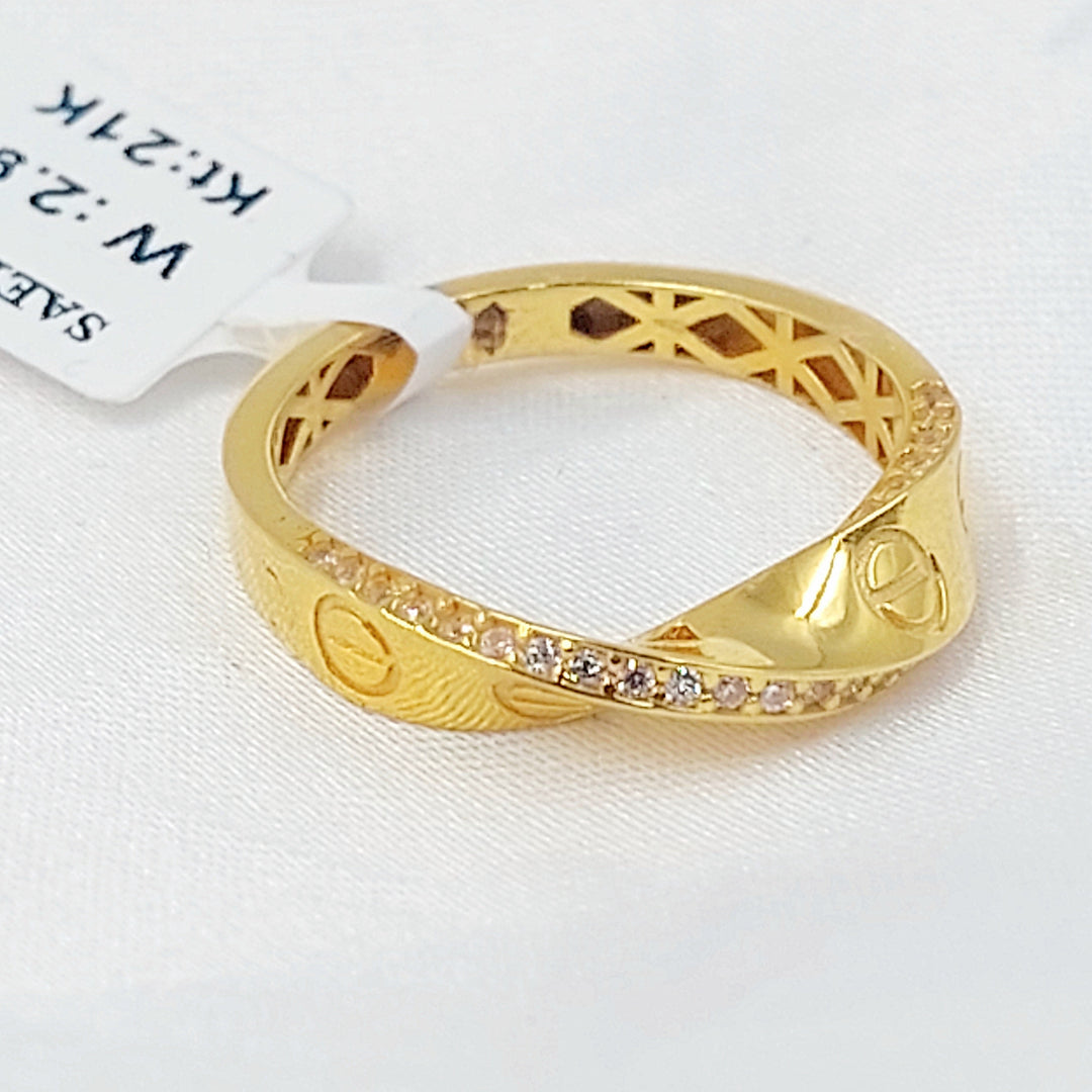 Figaro Ring Made of 21K Gold by Saeed Jewelry 