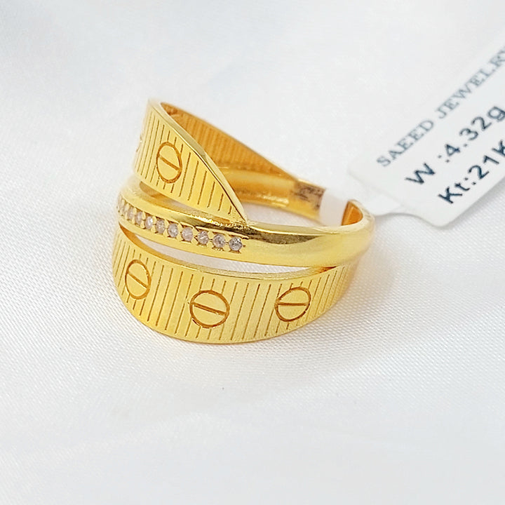 Figaro Ring Made of 21K Gold by Saeed Jewelry 