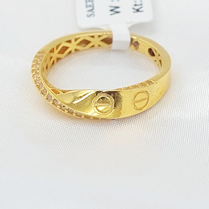 Figaro Ring Made of 21K Gold by Saeed Jewelry 