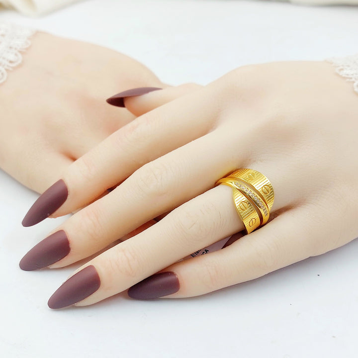 Figaro Ring Made of 21K Gold by Saeed Jewelry 