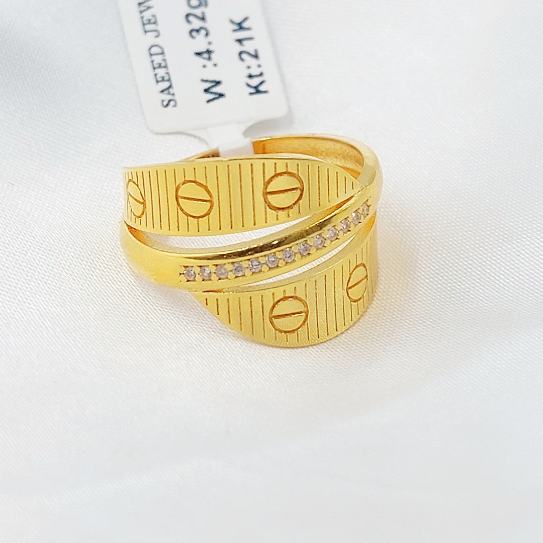 Figaro Ring Made of 21K Gold by Saeed Jewelry 