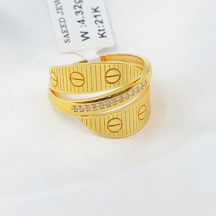 Figaro Ring Made of 21K Gold by Saeed Jewelry 