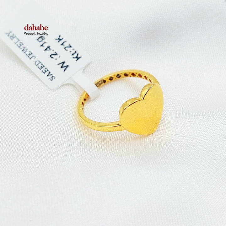 Heart Ring Made of 21K Gold by Saeed Jewelry 