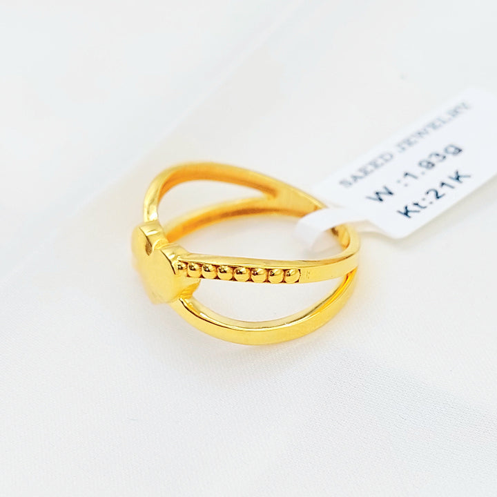 21K خاتم قلب-مجوهرات الشيخ سعيد-Saeed Jewelry 