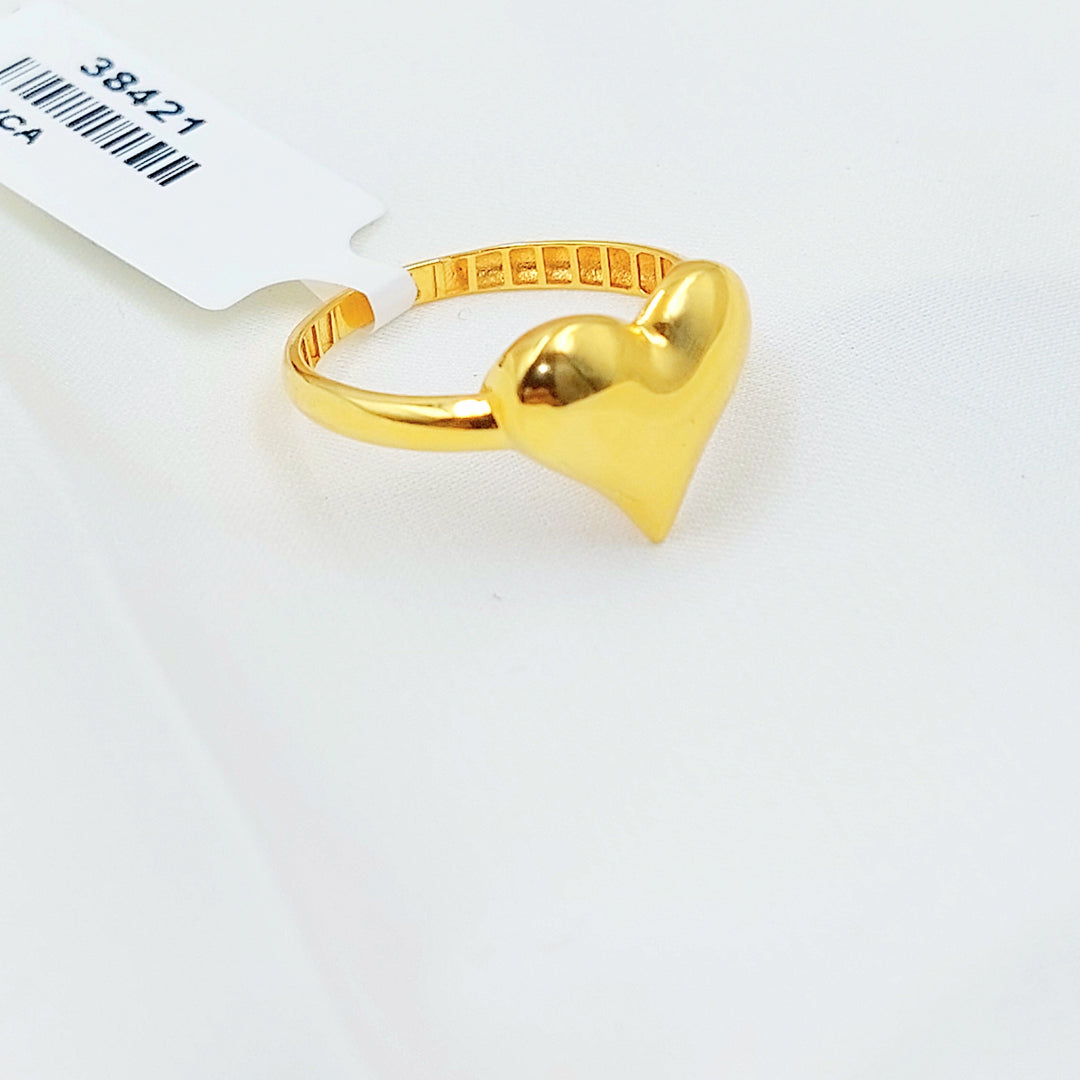 21K خاتم قلب-مجوهرات الشيخ سعيد-Saeed Jewelry 