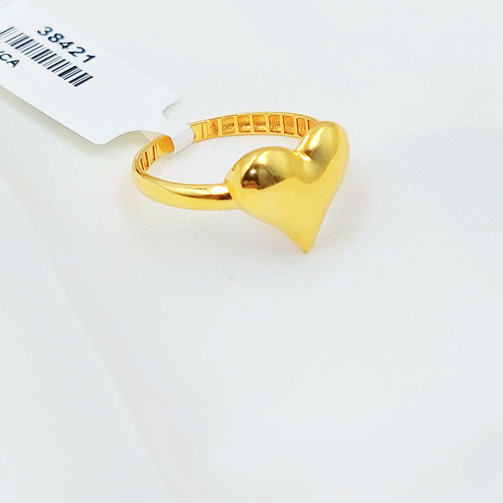 21K خاتم قلب-مجوهرات الشيخ سعيد-Saeed Jewelry 
