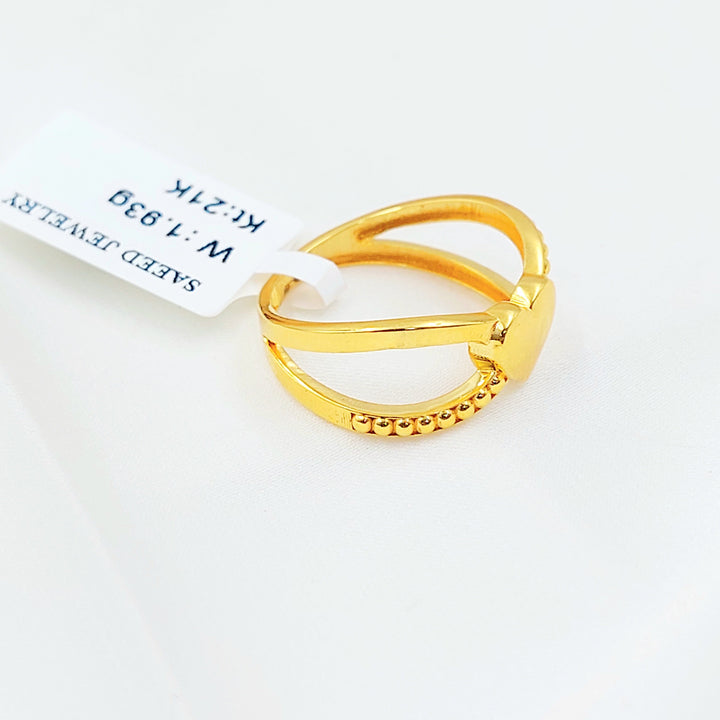 21K خاتم قلب-مجوهرات الشيخ سعيد-Saeed Jewelry 
