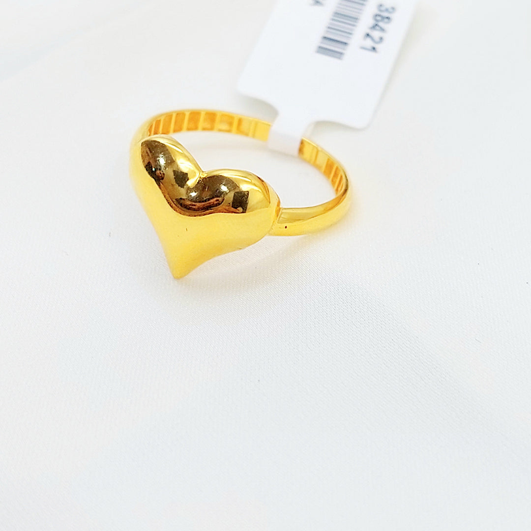 21K خاتم قلب-مجوهرات الشيخ سعيد-Saeed Jewelry 