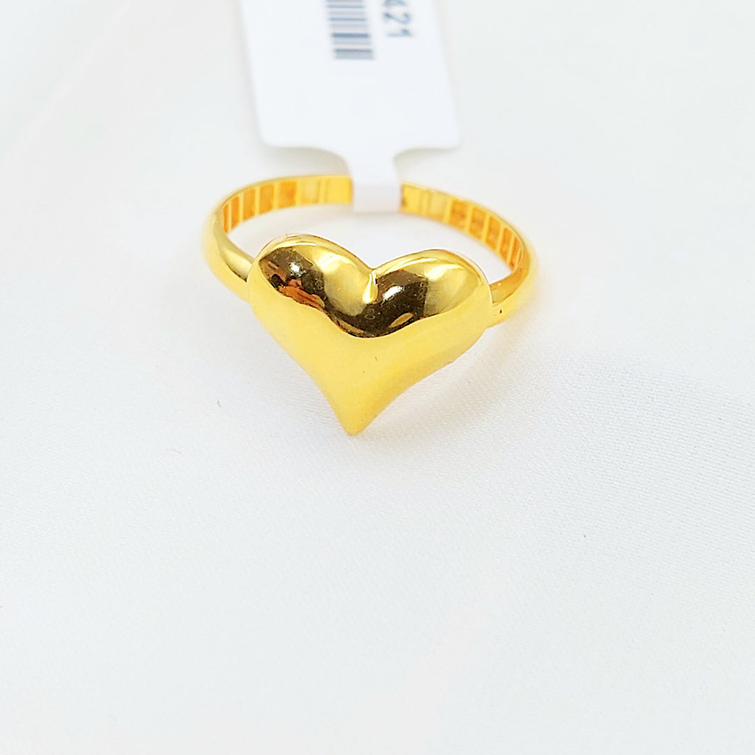 21K خاتم قلب-مجوهرات الشيخ سعيد-Saeed Jewelry 
