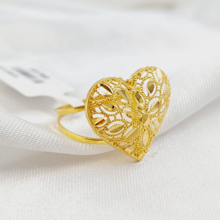 21K خاتم قلب-مجوهرات الشيخ سعيد-Saeed Jewelry 