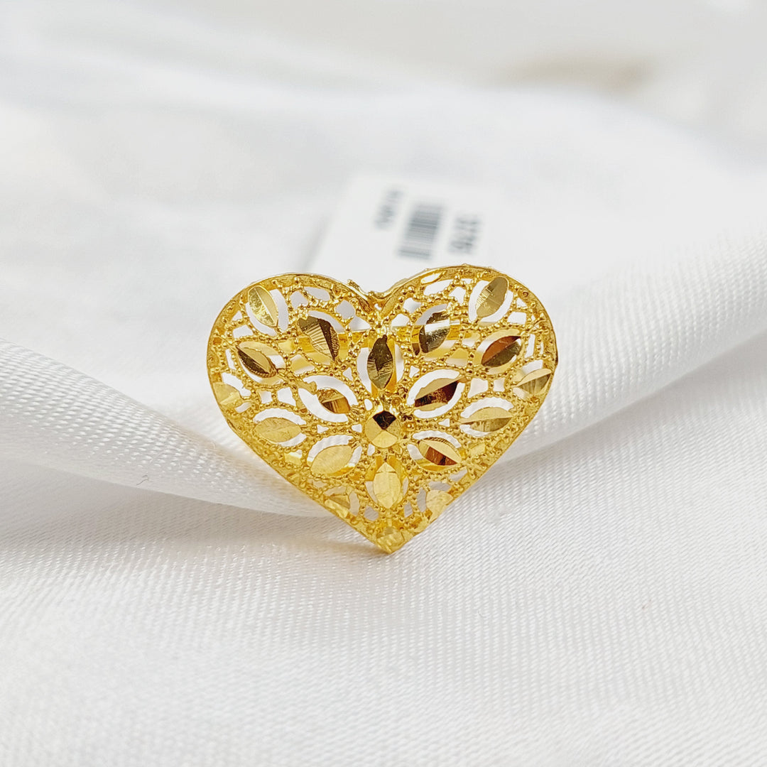 21K خاتم قلب-مجوهرات الشيخ سعيد-Saeed Jewelry 
