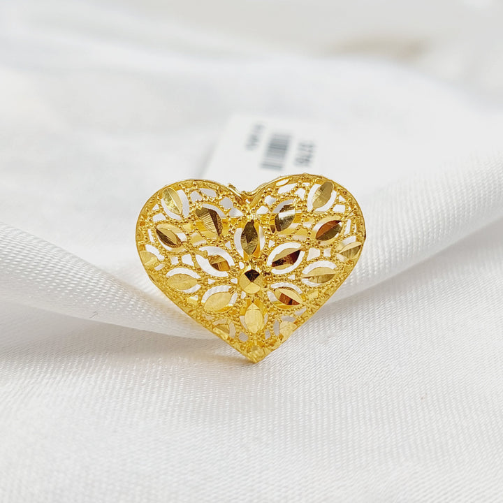 21K خاتم قلب-مجوهرات الشيخ سعيد-Saeed Jewelry 