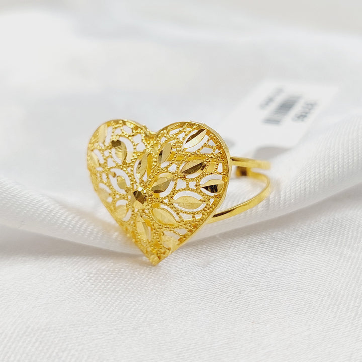 21K خاتم قلب-مجوهرات الشيخ سعيد-Saeed Jewelry 