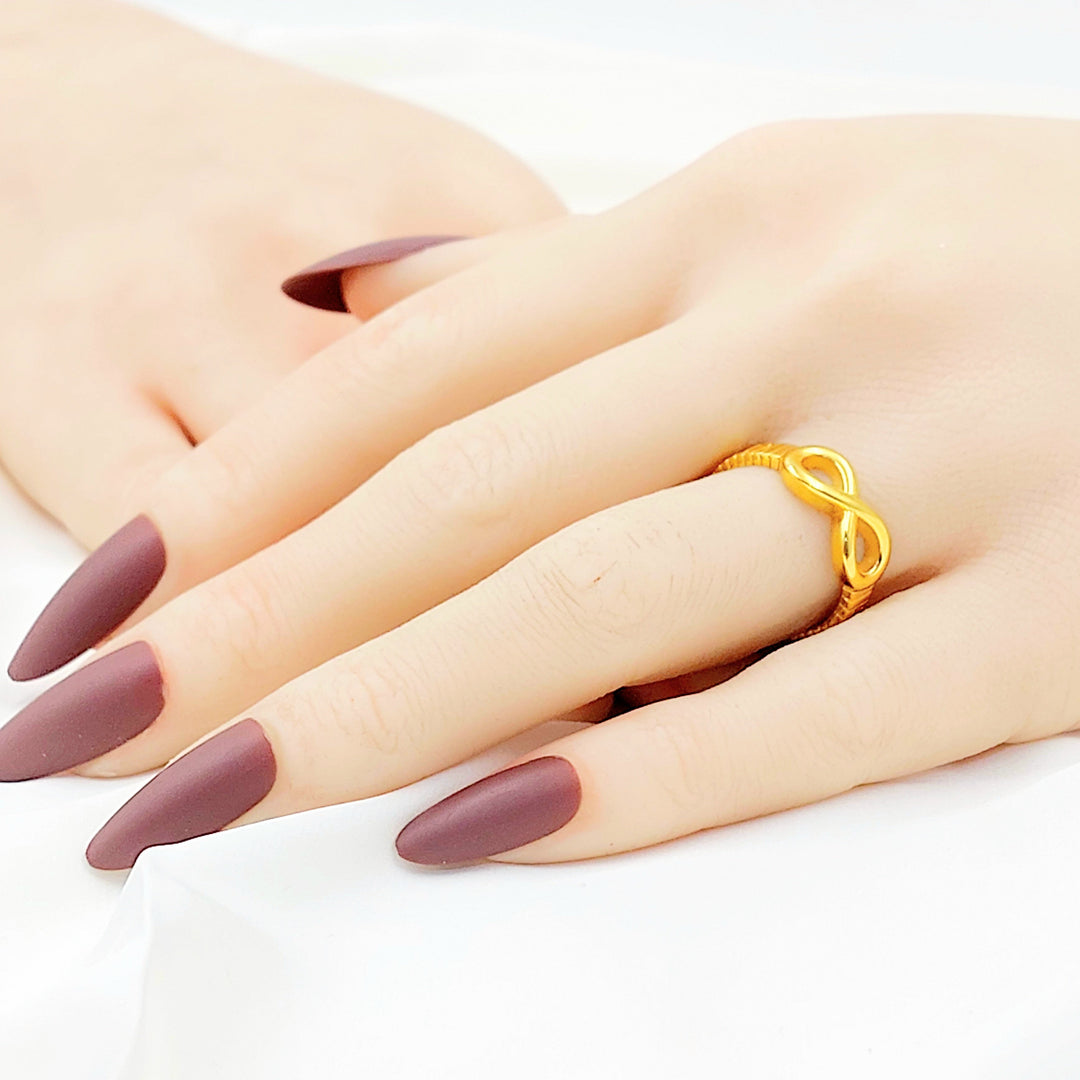 21K خاتم انفينيتي-مجوهرات الشيخ سعيد-Saeed Jewelry 