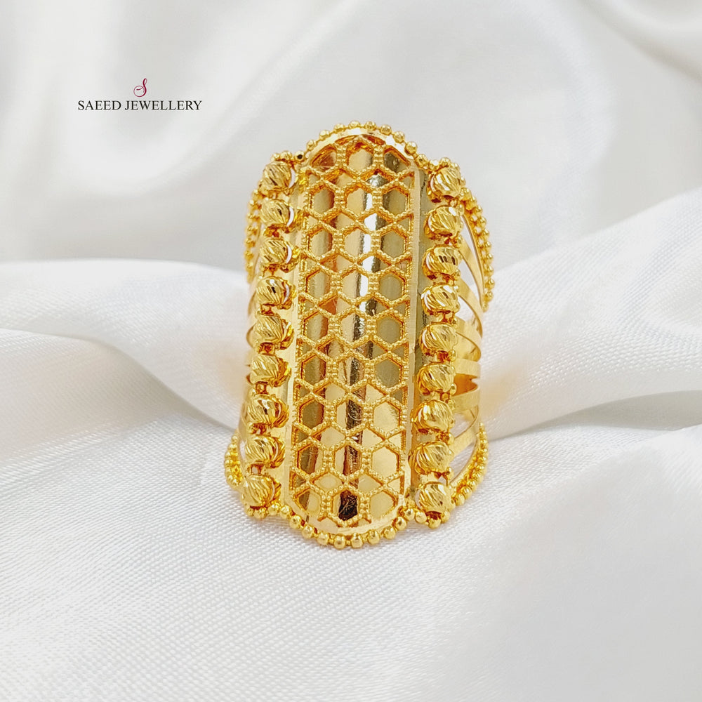 21K Gold Kuwaiti Ring by Saeed Jewelry - Image 2