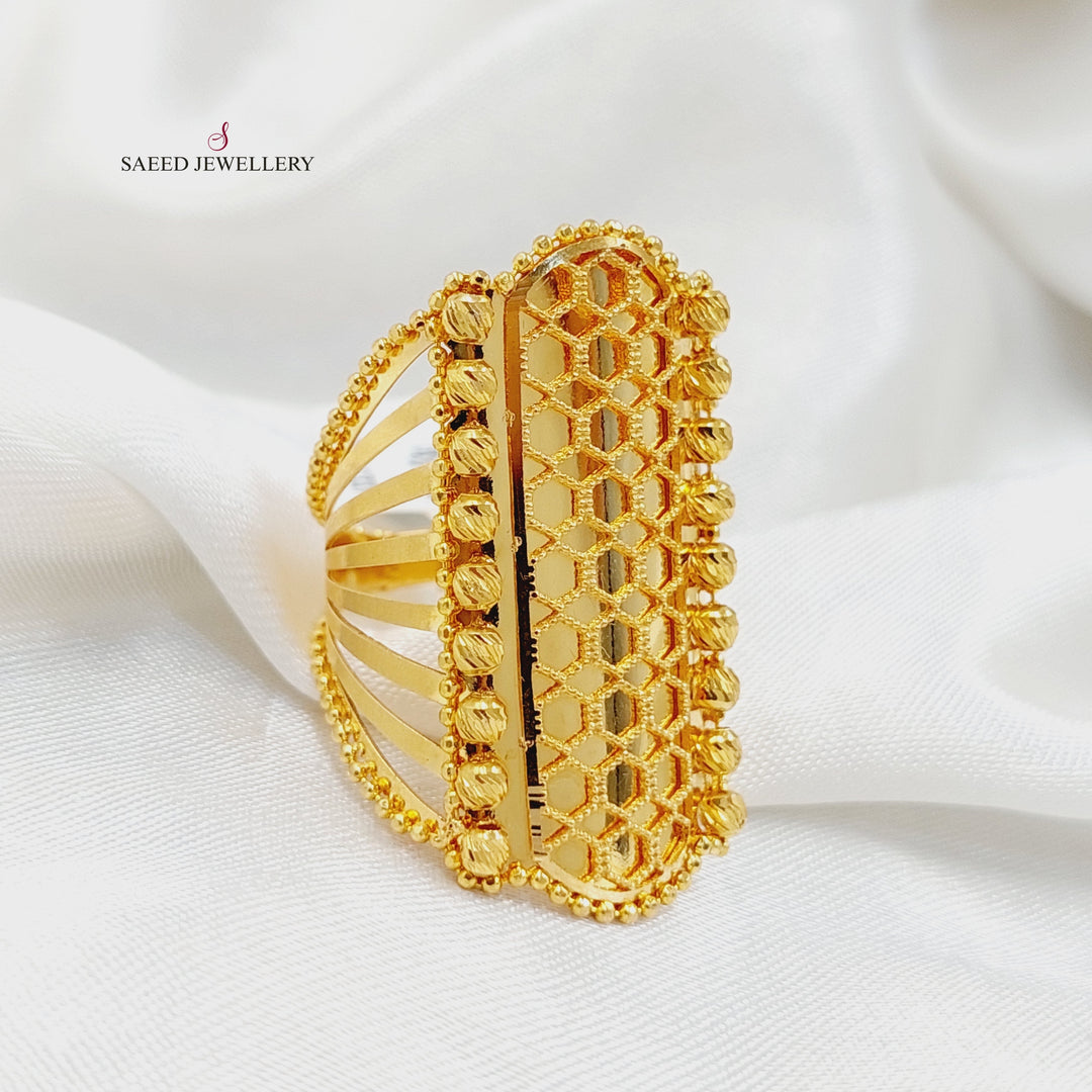 21K Gold Kuwaiti Ring by Saeed Jewelry - Image 1