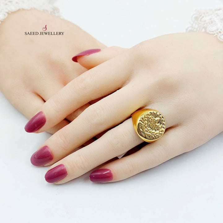 21K خاتم ليزر-مجوهرات الشيخ سعيد-Saeed Jewelry 