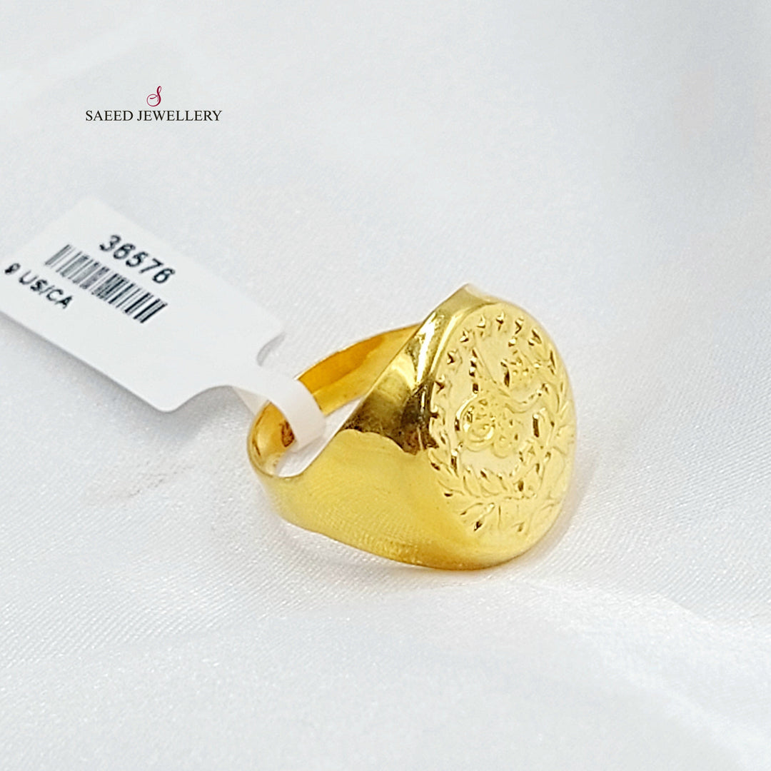 21K خاتم ليزر-مجوهرات الشيخ سعيد-Saeed Jewelry 