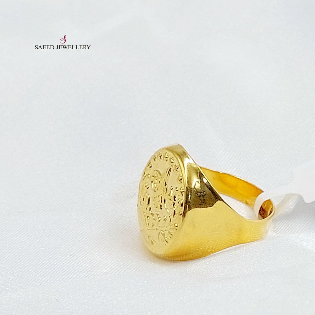 21K خاتم ليزر-مجوهرات الشيخ سعيد-Saeed Jewelry 
