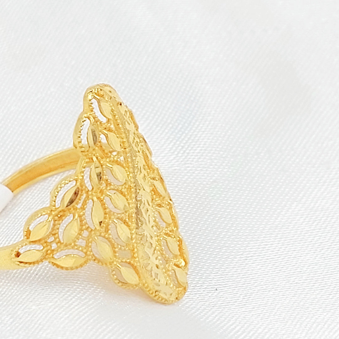 Leaf Ring Made of 21K Gold by Saeed Jewelry 