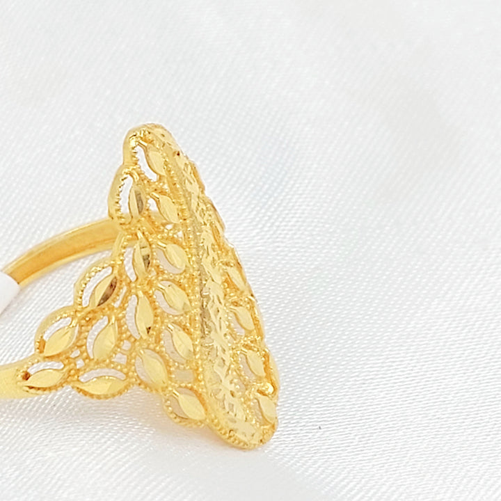 Leaf Ring Made of 21K Gold by Saeed Jewelry 