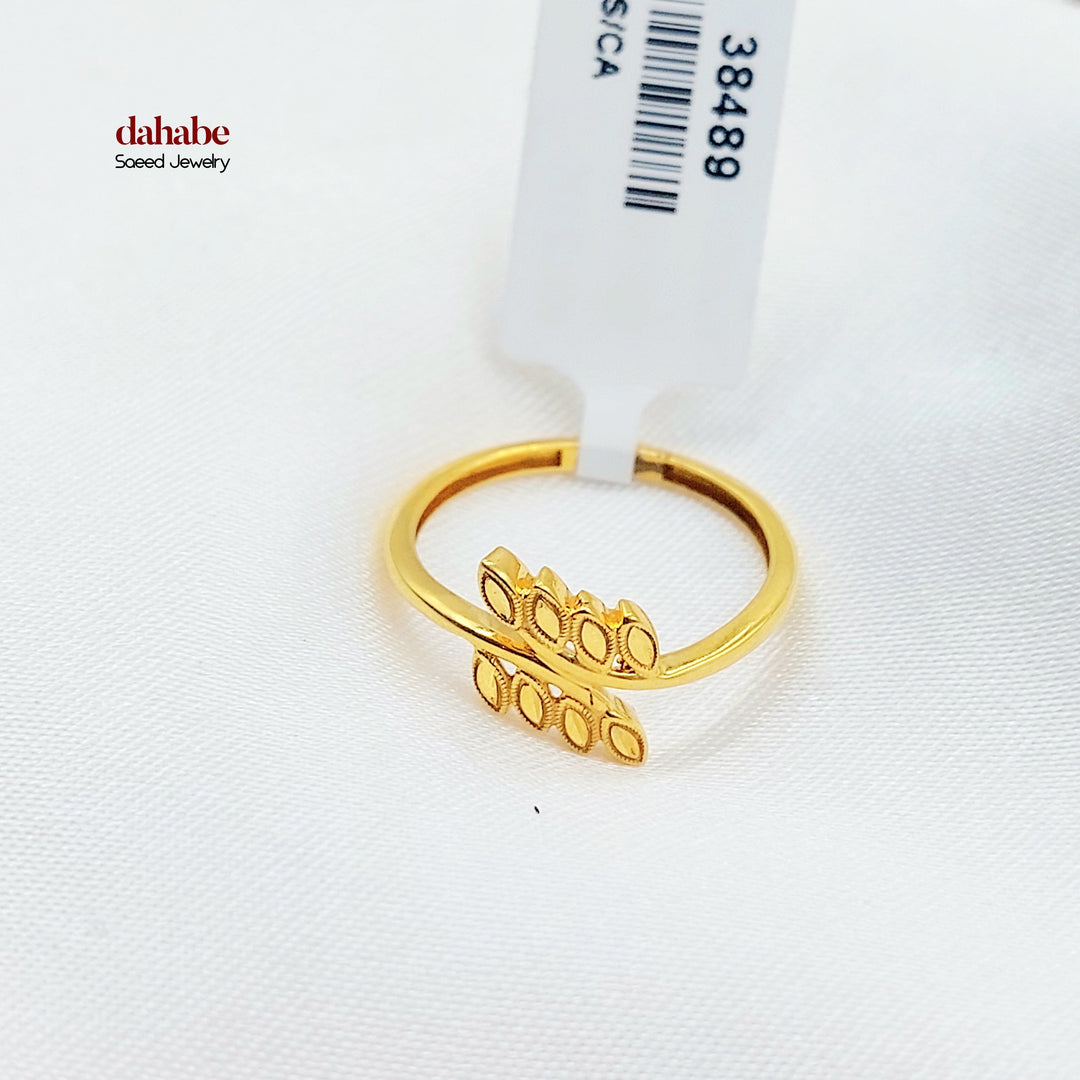 Leaf Ring Made of 21K Gold by Saeed Jewelry 