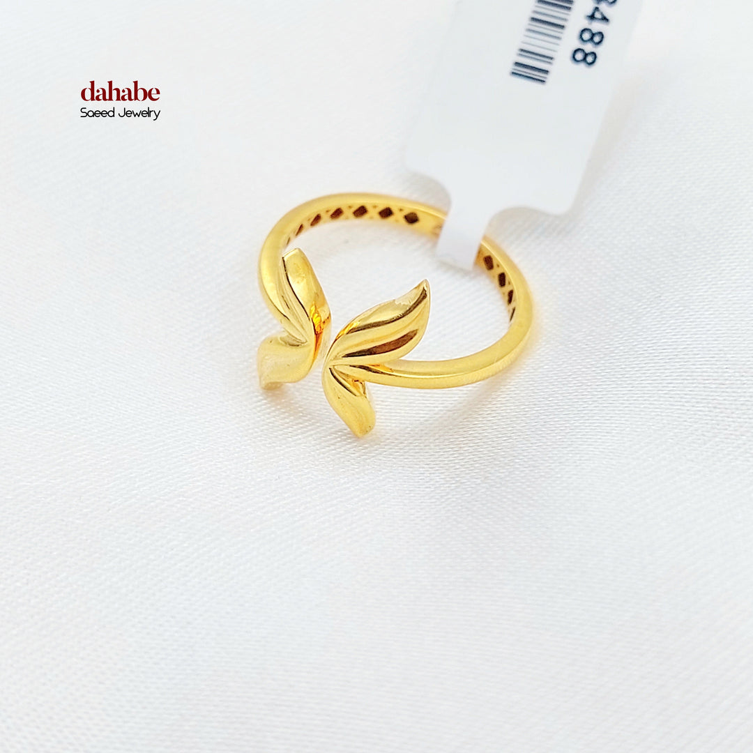 Leaf Ring Made of 21K Gold by Saeed Jewelry 