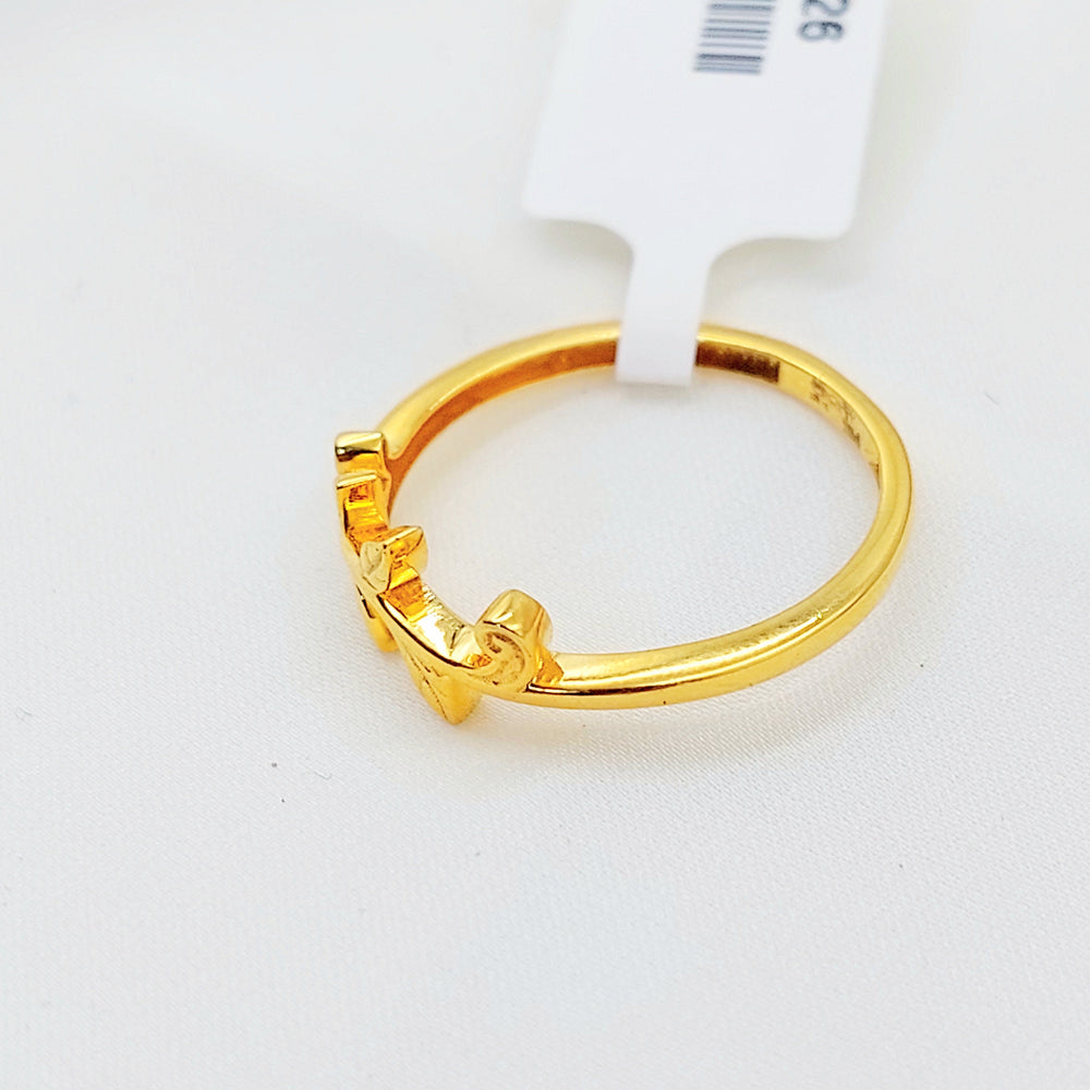 Leaf Ring Made of 21K Gold by Saeed Jewelry 