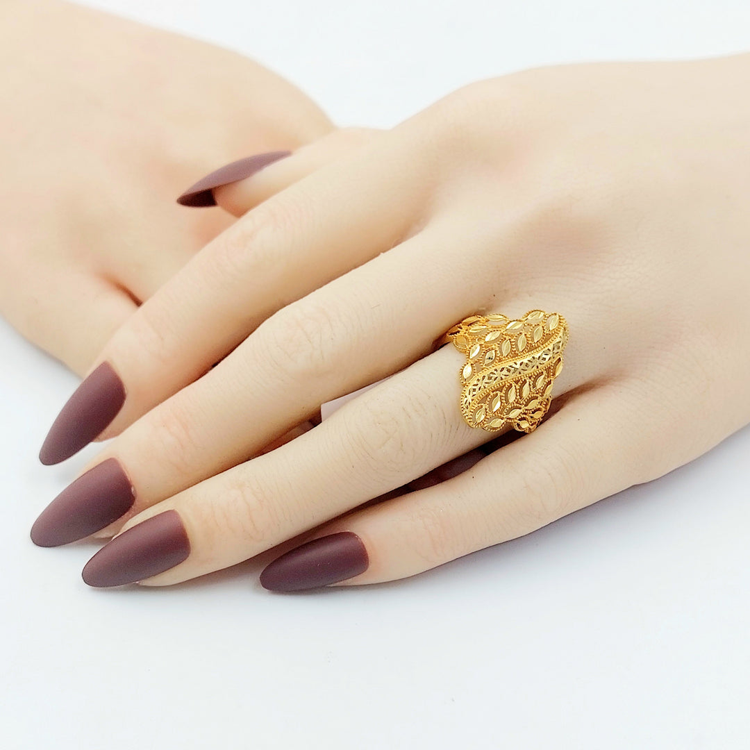Leaf Ring Made of 21K Gold by Saeed Jewelry 