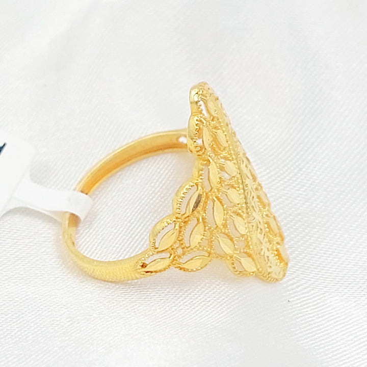 Leaf Ring Made of 21K Gold by Saeed Jewelry 