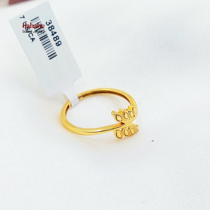 Leaf Ring Made of 21K Gold by Saeed Jewelry 