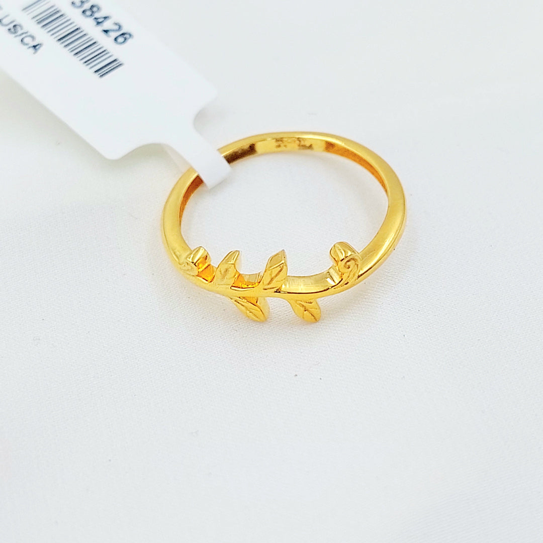 Leaf Ring Made of 21K Gold by Saeed Jewelry 