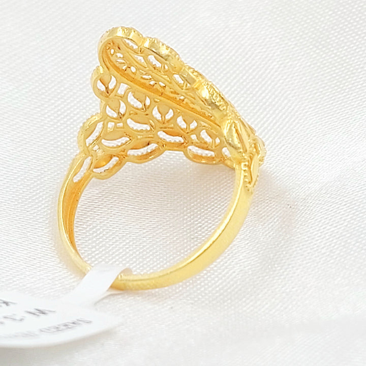 Leaf Ring Made of 21K Gold by Saeed Jewelry 