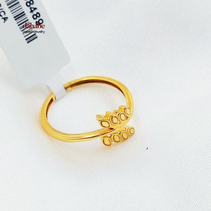 Leaf Ring Made of 21K Gold by Saeed Jewelry 