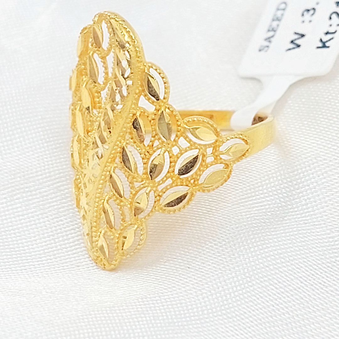 Leaf Ring Made of 21K Gold by Saeed Jewelry 
