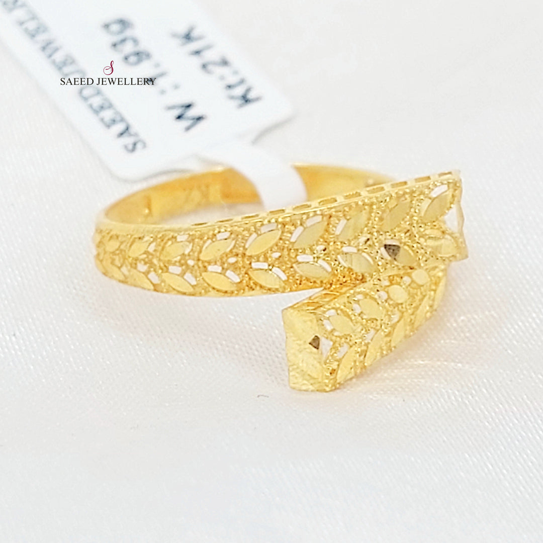 Leaf Ring Made of 21K Gold by Saeed Jewelry 