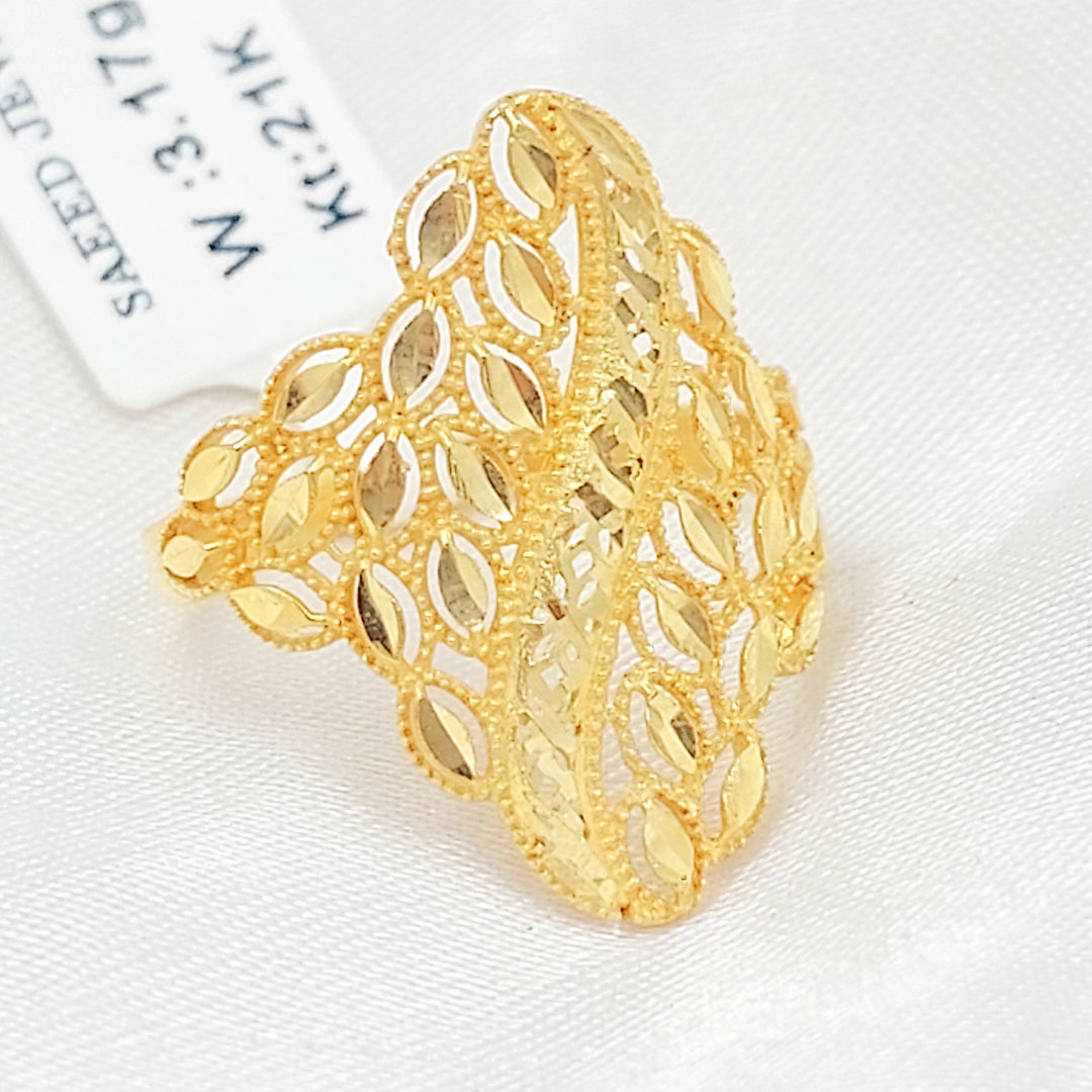 Leaf Ring Made of 21K Gold by Saeed Jewelry 