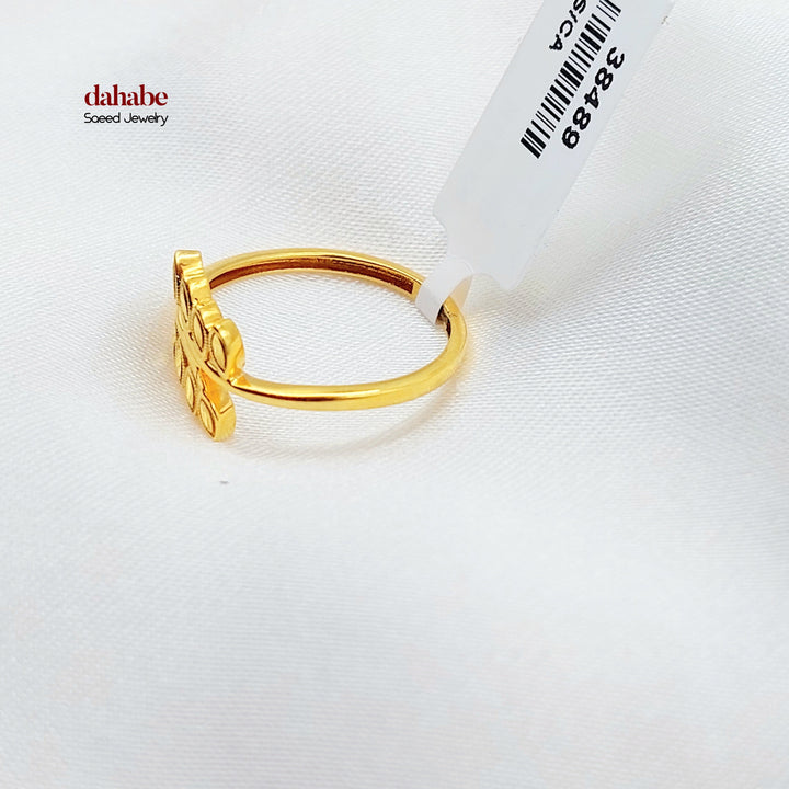 Leaf Ring Made of 21K Gold by Saeed Jewelry 