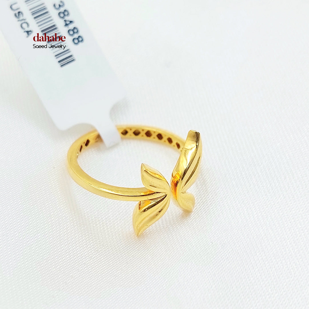 Leaf Ring Made of 21K Gold by Saeed Jewelry 