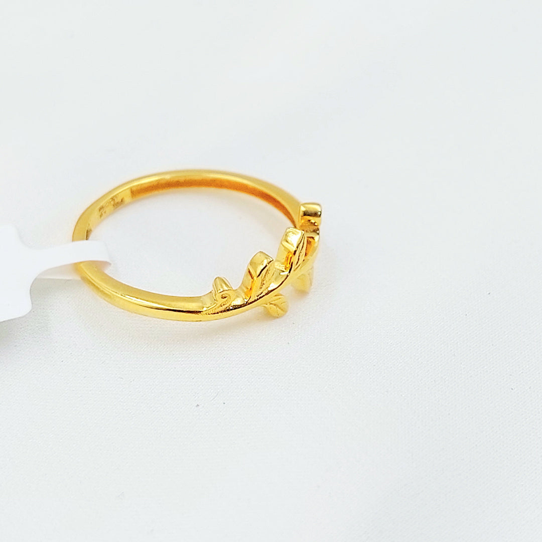 Leaf Ring Made of 21K Gold by Saeed Jewelry 