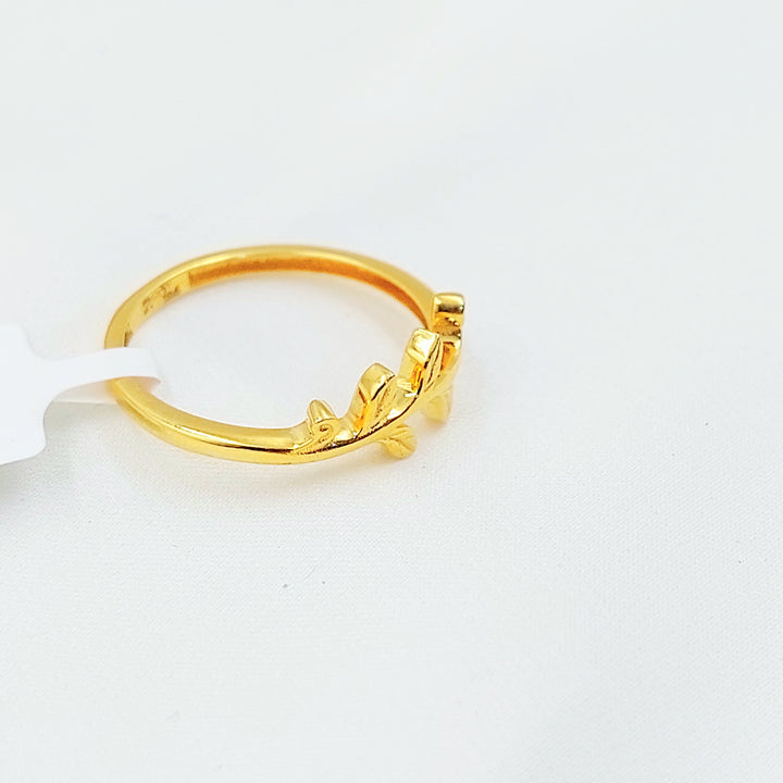 Leaf Ring Made of 21K Gold by Saeed Jewelry 