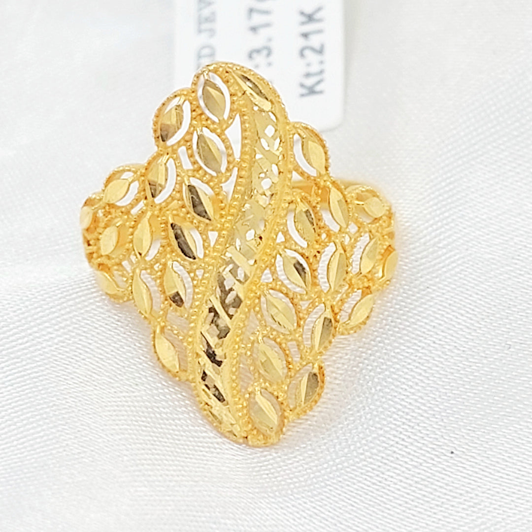 Leaf Ring Made of 21K Gold by Saeed Jewelry 