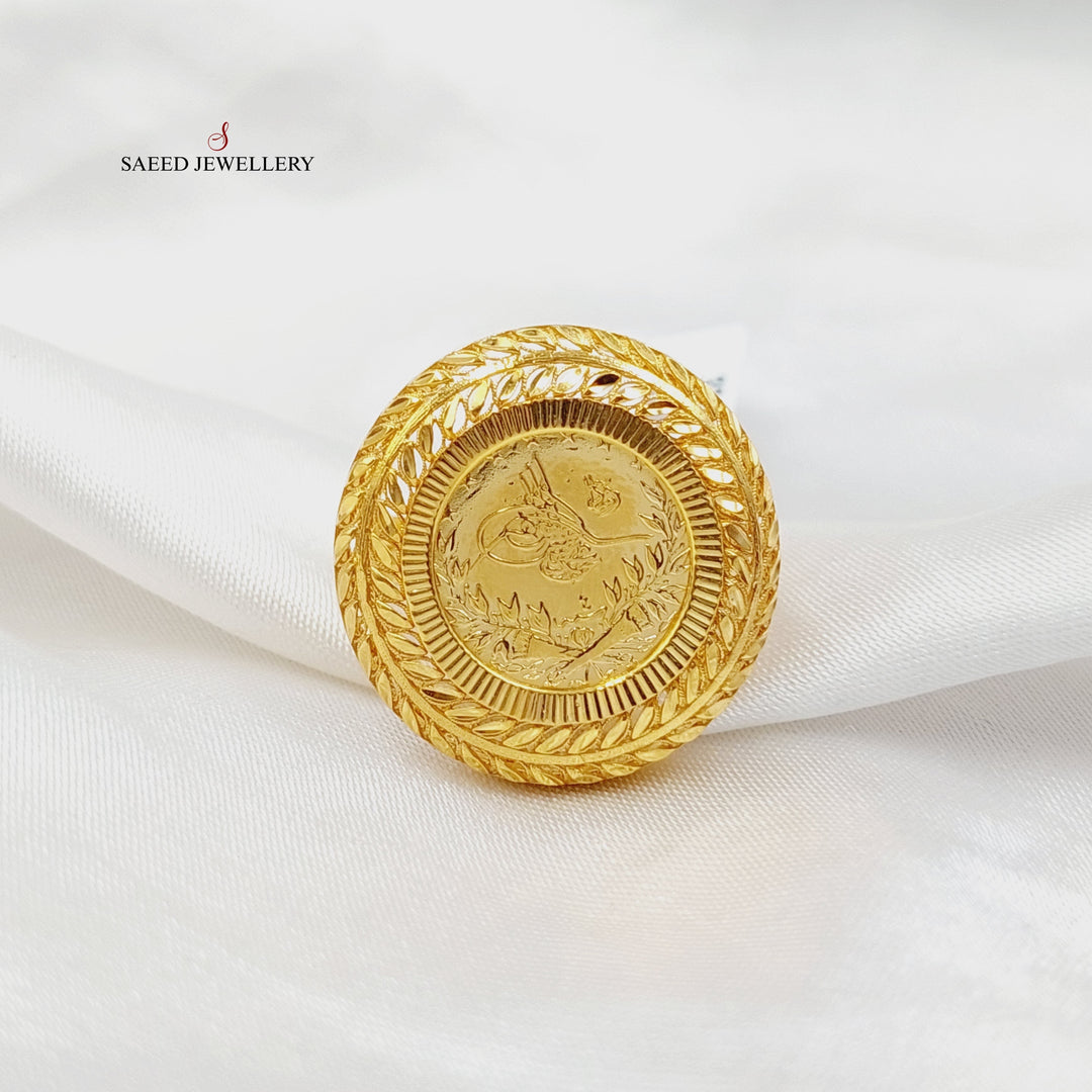 21K Gold Leaf Rashadi Ring by Saeed Jewelry - Image 1