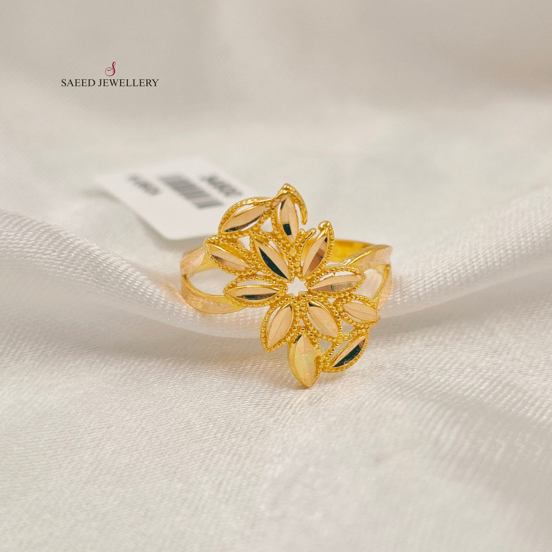 Leaf Ring Made of 21K Gold by Saeed Jewelry 