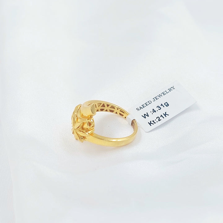 21K خاتم ورق الشجر-مجوهرات الشيخ سعيد-Saeed Jewelry 