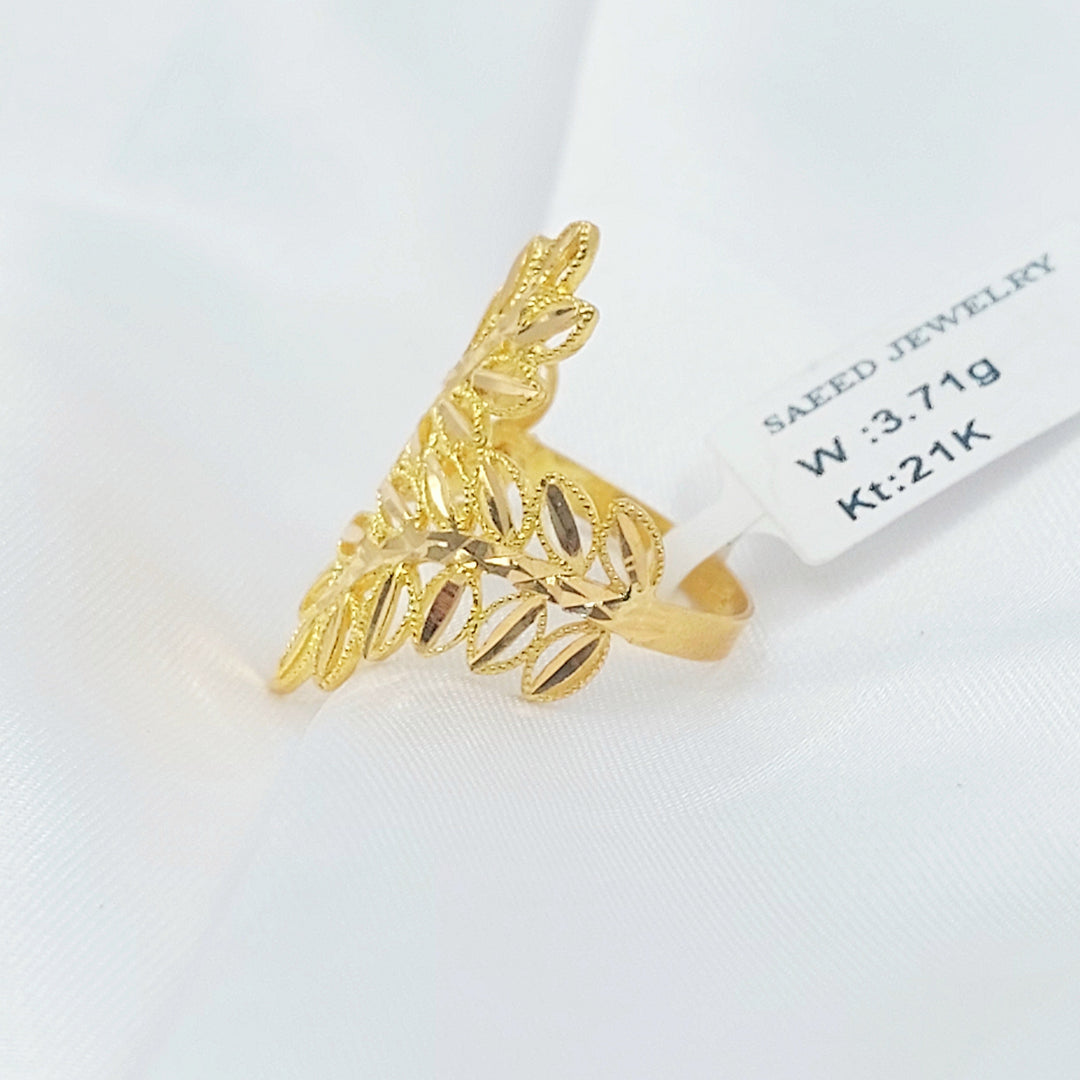 Leaf Ring Made of 21K Gold by Saeed Jewelry 