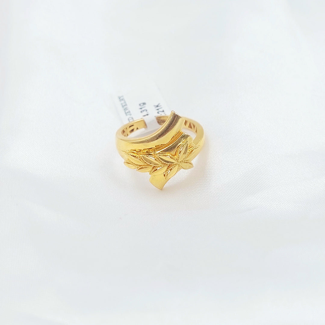 Leaf Ring Made of 21K Gold by Saeed Jewelry 